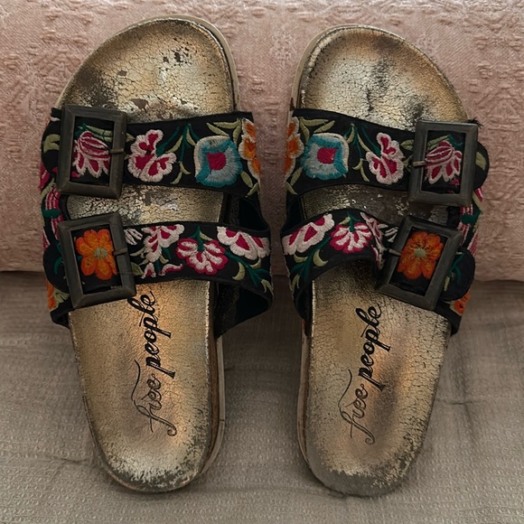 Free People embroidered footbed sandals - Picture 2 of 4